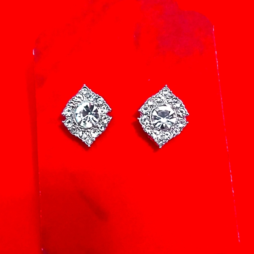 Rhinestone Stud Earrings
